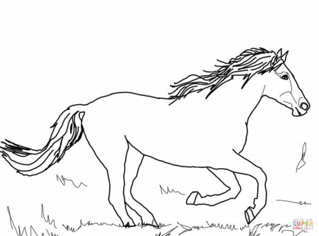 Running Mustang coloring page | Free Printable Coloring Pages