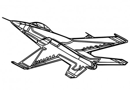 Fighter Jet 1 Coloring Page - Free Printable Coloring Pages for Kids