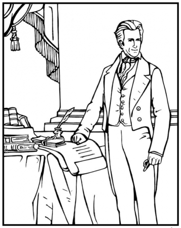 Andrew Jackson Coloring Page | Purple Kitty