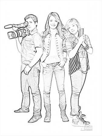 icarly colouring - Clip Art Library