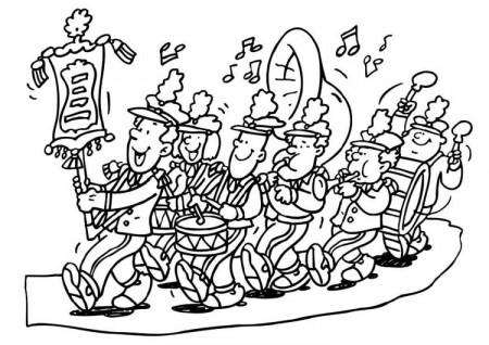 Coloring Page marching band - free printable coloring pages - Img 6591