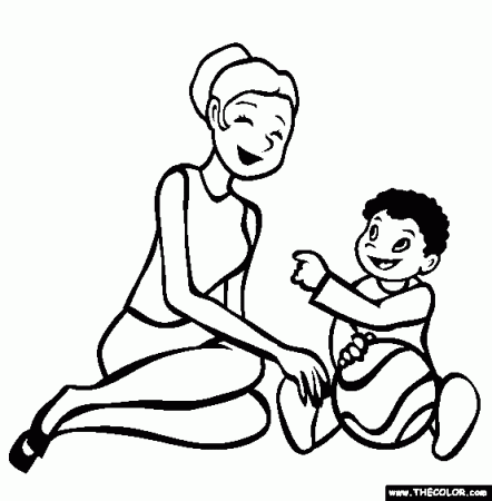 Nanny Coloring Page | Free Nanny Online Coloring