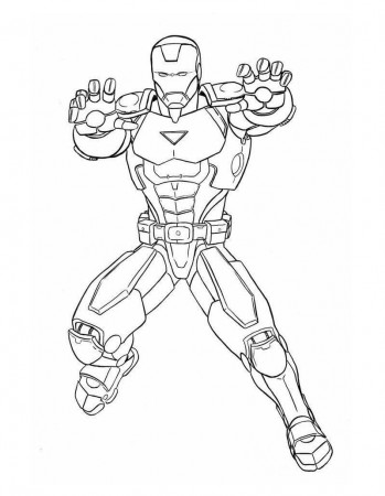Awesome Iron Man Coloring Page - Free Printable Coloring Pages for Kids