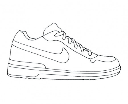 Printable and online nike shoes coloring book