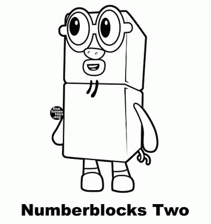 Numberblocks Two for Children Coloring Pages - Numberblocks Coloring Pages  - Coloring Pages For Kids And Adults