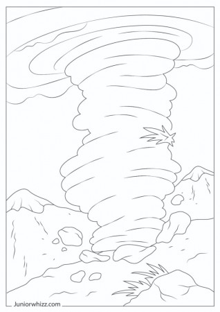 Tornado Coloring Page. Free Printable Coloring Page - Coloring Home