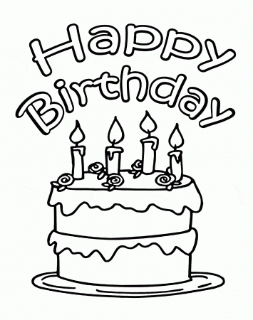 4th birthday coloring page