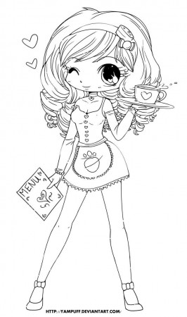 Chloe Lineart by *YamPuff at Deviantart | Chibi coloring pages ...
