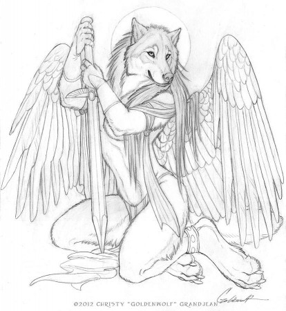 Angelis by Goldenwolf | Furry art, Furry drawing, Anthro furry