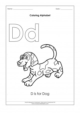 Letter D Coloring Pages – D for Dog