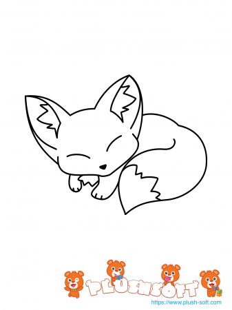 Printable Coloring Page - a cute Fox for your toddler to color ...