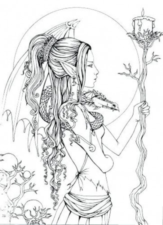 Gothic Fairy Coloring Pages – coloring.rocks!