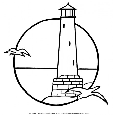 Color The Bible: A Lighthouse Coloring Page