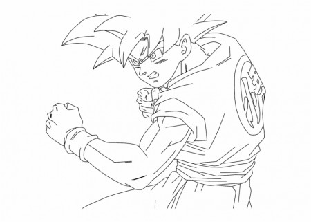Classy Design Goku Ssj Coloring Pages Super Saiyan - Goku Drawing ...