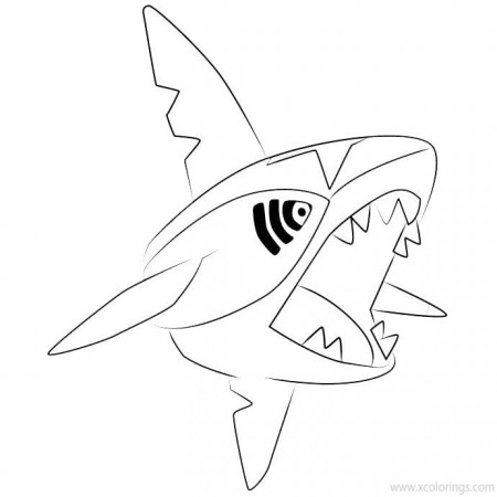 Sharpedo Pokemon Coloring Pages - XColorings.com