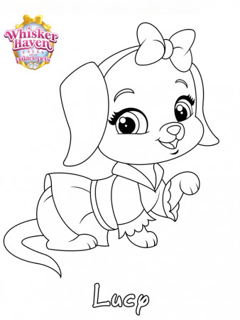 Whisker Haven Lucy Princess Coloring Page - Free Printable Coloring Pages  for Kids