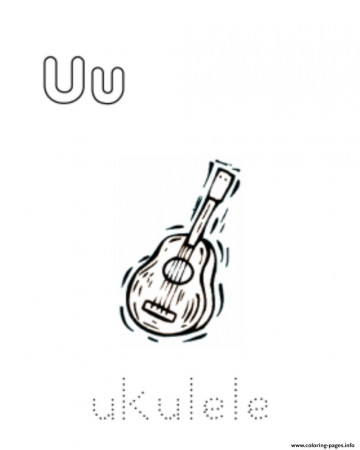 Ukulele Alphabet S Free8a23 Coloring Pages Printable