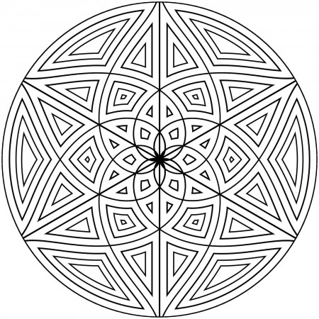 Free Printable Geometric Coloring Pages for Adults.