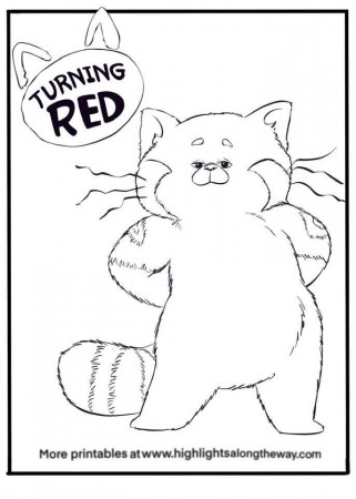 Turning Red Printable Coloring Sheets - Inspired by Disney Pixar