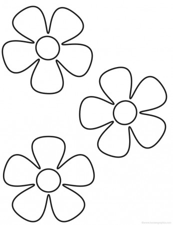 Simple Flowers Coloring Page - Free Printable Coloring Pages for Kids