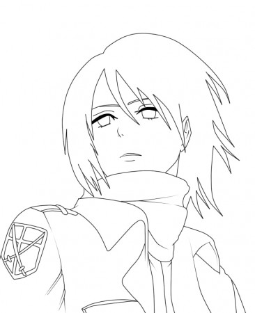Printable Mikasa Ackerman Coloring Pages - Anime Coloring Pages