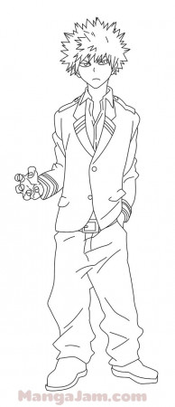 How-Draw-Katsuki-Bakugou-Boku-No-Hero-Academia-09 | Drawings, Anime  lineart, Drawing stencils