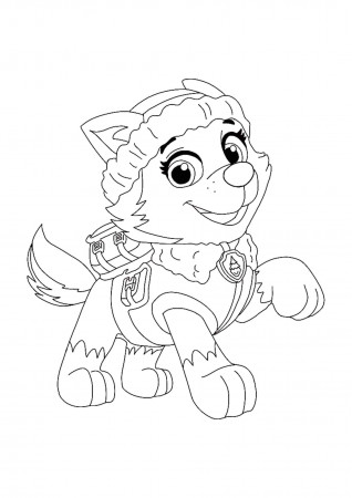 Paw Patrol Everest Coloring Pages - 4 Free Printable Coloring Sheets | 2020