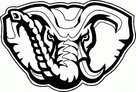 elephant football logo alabama crimson tide logo coloring page