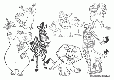Penguins Of Madagascar Coloring Page