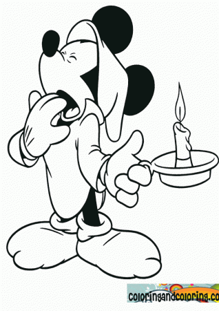 mickey mouse dressed pajamas coloring pages | Coloring and coloring