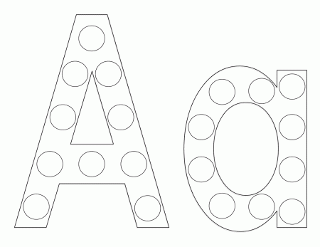 Dauber Coloring Page - Letter A