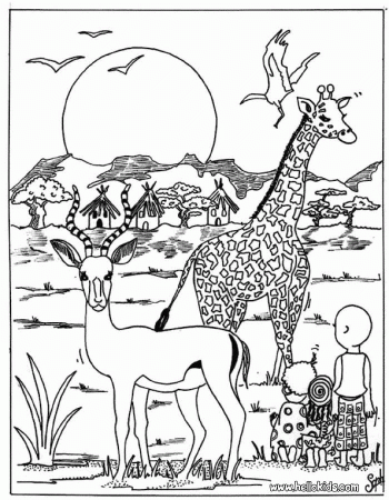 Pin Safari Animals Coloring Pages Adult African