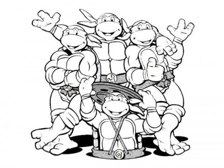 Teenage Mutant Ninja Turtles and Their Sewer Lair Coloring Page ...