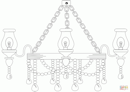 Candelabra Lamp coloring page | Free Printable Coloring Pages