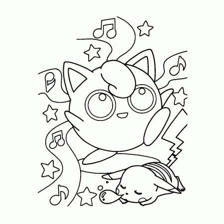Jigglypuff - Coloring pages for kids