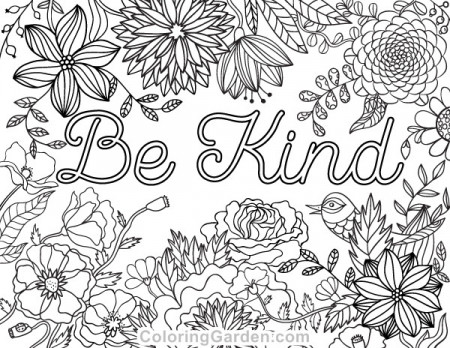 The Best Coloring Sheets for Girls Be Kind - Best ...