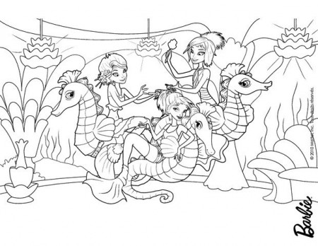 Oceana's mermaids and seahorses coloring pages - Hellokids.com