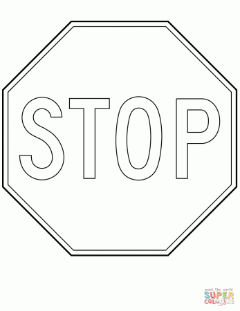 Canada Stop Sign coloring page | Free Printable Coloring Pages