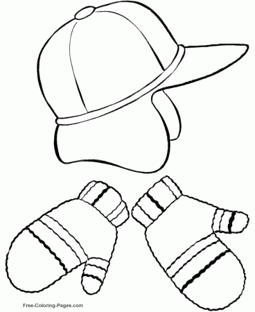 Hat And Mitten Coloring Pages - High Quality Coloring Pages