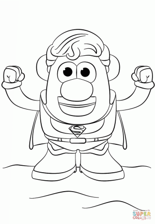 Potato Head Superman coloring page | Free Printable Coloring Pages
