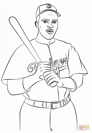 Jackie Robinson coloring page | Free Printable Coloring Pages