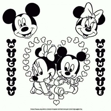 Mickey Mouse and Minnie Coloring Pages for kids #1205 Mickey and ...