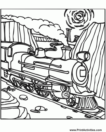 Trains Coloring Pages Free - High Quality Coloring Pages