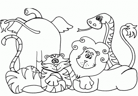 Blank Coloring Pages Animals - Coloring Pages For All Ages