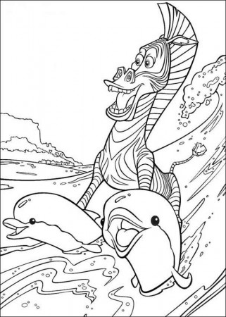 MADAGASCAR coloring pages - Madagascar 2 : Penguins dot to dot picture