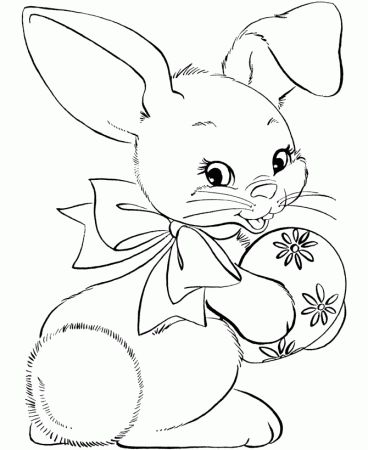 Pin Bunny Rabbit Coloring Pages