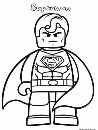 lego superman coloring pages to print for kids - Free Printable 