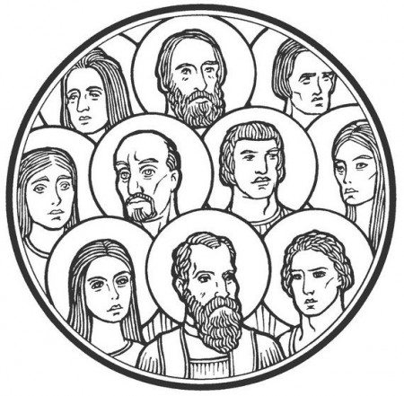 Catholic Saints and All Saint's Day Coloring Pages -