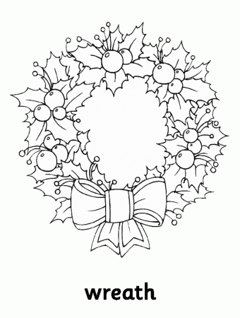 Wreath Free Coloring Pages For Christmas | Christmas Coloring ...