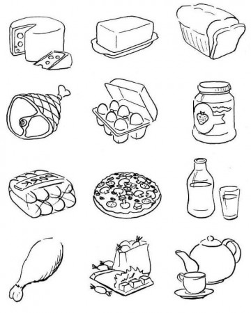 Healthy Food Coloring Pages | free printable healthy food coloring ...